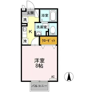 COSMOS秋里【2階】の間取り