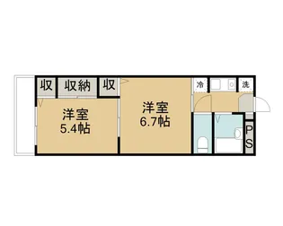 キンセイマンションⅠ【106号室】の間取り