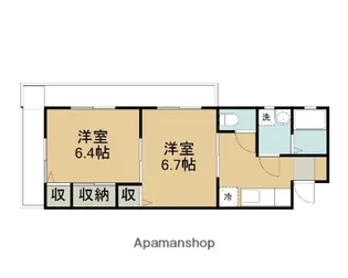 キンセイマンションⅠ【2階】の間取り