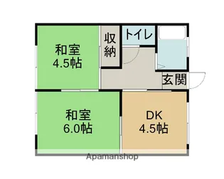 二和ハイツ【12号室】の間取り