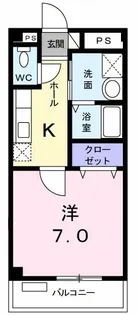 マーヴェラス・ヴュー【1階】の間取り