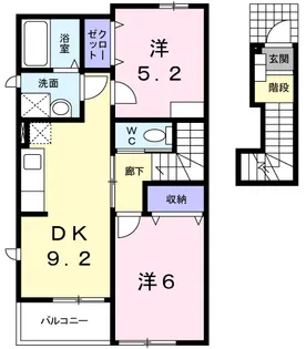 プラージュ A【2階】の間取り