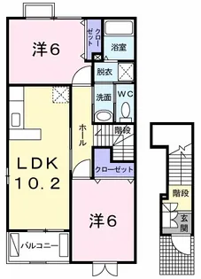 カプリス・ノヴァA【2階】の間取り