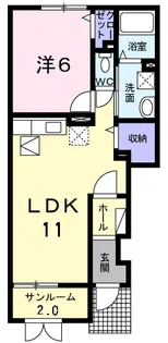 フローレンス リード【1階】の間取り