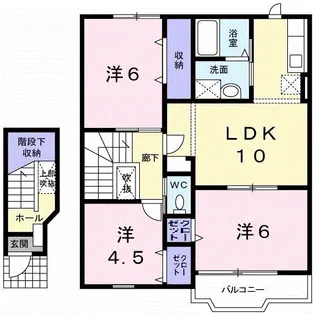 フィオーレB【2階】の間取り