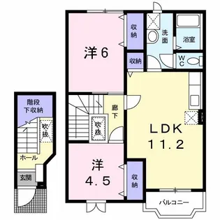 クリアースカイ【2階】の間取り