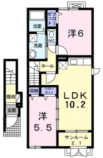ボニート・ブリッサⅡ【2階】の間取り
