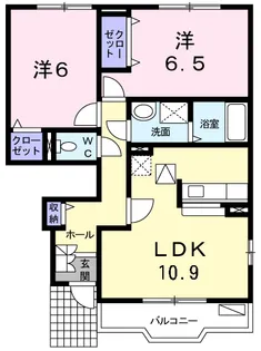 ミルキー・ウェイA【1階】の間取り