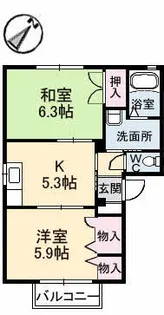 コーポフィレンツェ【2階】の間取り