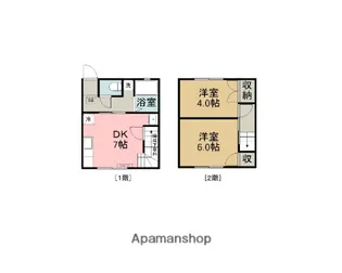 メゾネット青谷【1階】の間取り