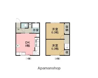 メゾネット青谷【1階】の間取り