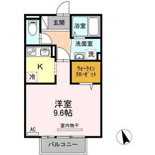 ル・ヴァン・クレール A棟【2階】の間取り