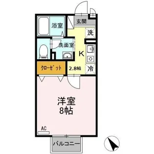 コーポラス吉村【1階】の間取り