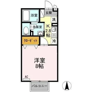 COSMOS秋里【1階】の間取り