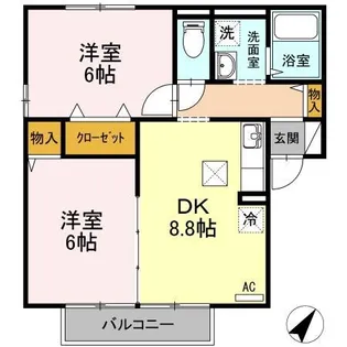 ボナールシャンブルⅡ【1階】の間取り