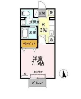 プランドール【102号室】の間取り