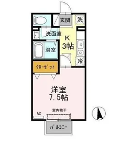 プランドール【1階】の間取り