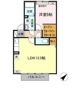 ボナールヴィラ【203号室】の間取り