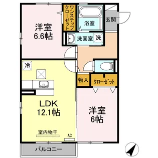 コリーヌ ベルビュー【1階】の間取り