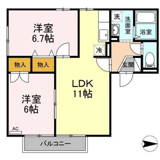 エスポワールM【1階】の間取り