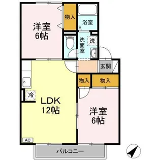 ボナールシャンブル【2階】の間取り