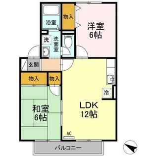 フォンテーヌ南安長【2階】の間取り