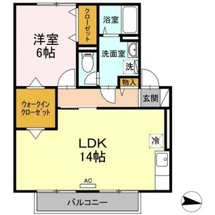 シャトレー緑ヶ丘 A【2階】の間取り