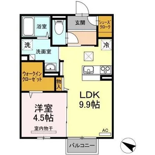 ラルジェ A棟【1階】の間取り