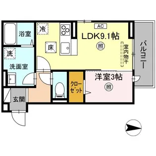 セントラルIWAMI TYPEー2【1階】の間取り