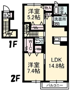パッション C棟【2階】の間取り