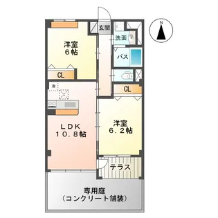 ティアクラウン【1階】の間取り