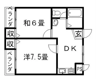 コーポTAKEDA【3階】の間取り