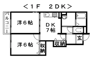 いちごハウスΑ【1階】の間取り