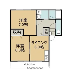 ノブヒルタウン【102号室】の間取り