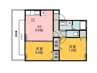 サニーコート B棟【B102号室】の間取り