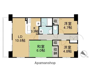 ネオハイツ鳥取【501号室】の間取り