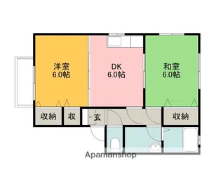十六本松館【202号室】の間取り