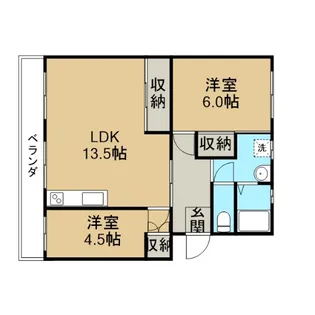 オオガマンション【1階】の間取り
