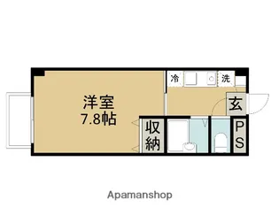 白い雲ハイツ【202号室】の間取り