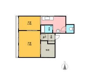 上山マンション【301号室】の間取り