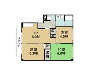 ハイツサンヴェルディ【2階】の間取り