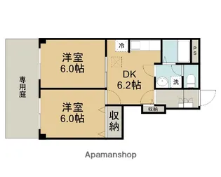シャン・レザン【104号室】の間取り