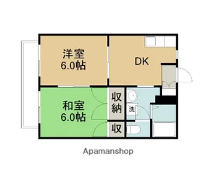 ウエスタンハイツ【1階】の間取り