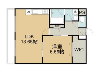 コアコート松並【1階】の間取り