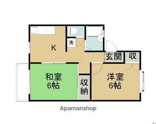 グリーンパレス【203号室】の間取り