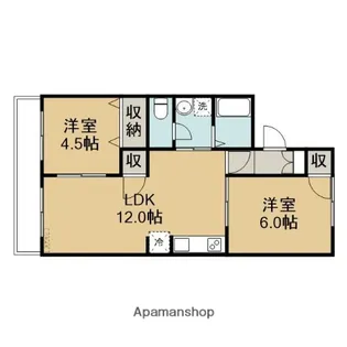 セジュール大覚寺【202号室】の間取り