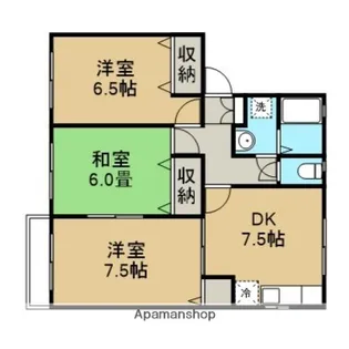 グランディール C棟【201号室】の間取り
