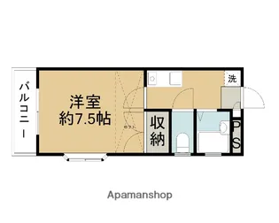 コーポマイⅢ【203号室】の間取り