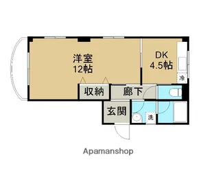 メゾンデフルール【401号室】の間取り