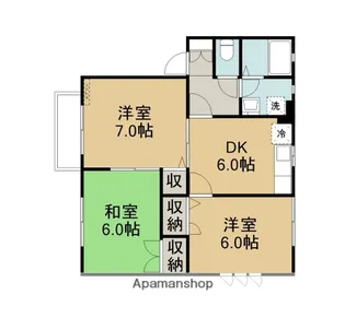 コーポ・サンウェーブ【1階】の間取り
